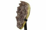Amethyst Geode Section on Metal Stand - Uruguay #171885-4